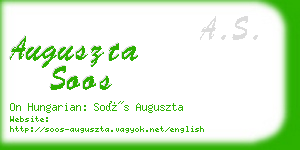 auguszta soos business card